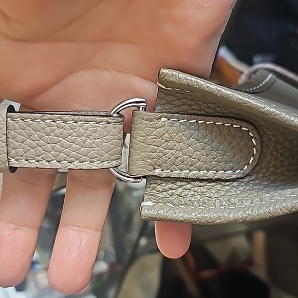 HERMÈS Evelyne PM Bag, Palladium Hardware, Etoupe - NWOT - Picture 8 of 10